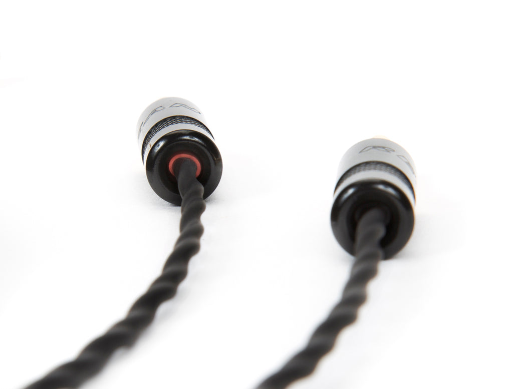 Universal 3.5mm TRS headphone connectors with red right channel and black left channel