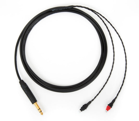 Custom Headphone Cables for Sennheiser HD600, HD650, HD 660S2 - 1/4" Plug - 10ft