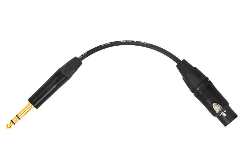 Canare L-4E5C adapter, 1/4" TRS to 4-pin XLR