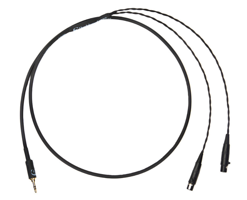 4ft Canare L-4E5C universal cable with dual mini 4-pin XLR connectors and 3.5mm TRS plug