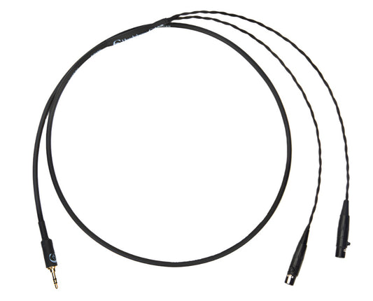 Canare L-4E5C universal cable with dual mini 4-pin XLR connectors and 3.5mm TRS plug