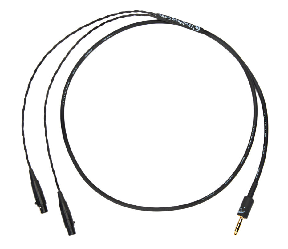 Canare L-4E5C universal cable with dual mini 4-pin XLR connectors and 4.4mm TRRRS balanced plug