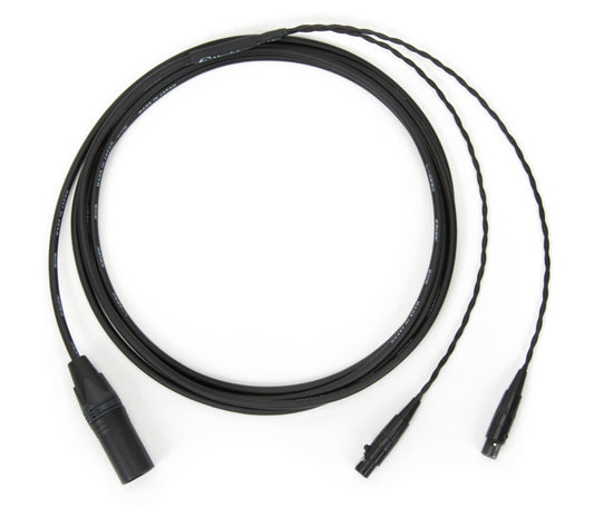 10ft Canare L-4E5C universal cable with dual mini 4-pin XLR connectors and balanced 4-pin XLR plug
