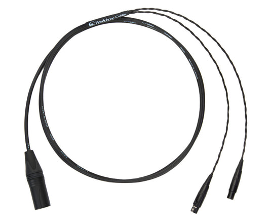 6ft Canare L-4E5C universal cable with dual mini 4-pin XLR connectors and balanced 4-pin XLR plug