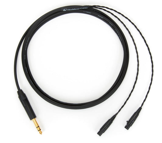 10ft Canare L-4E5C universal cable with dual mini 4-pin XLR connectors and 1/4" TRS plug